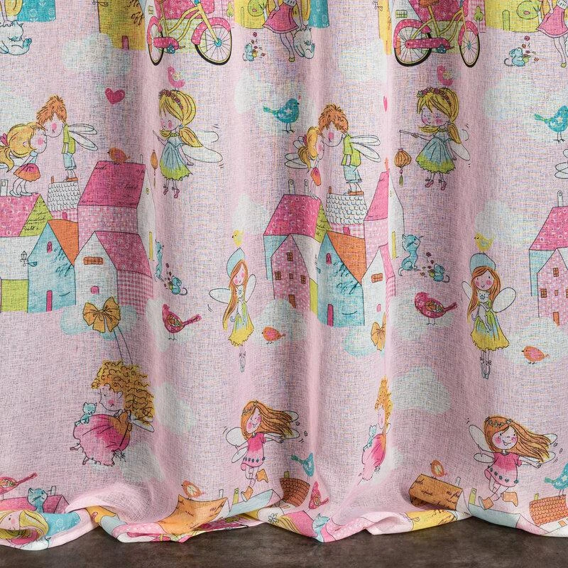 Eurofirany Užuolaidos POLLY / Rožinis 140X250 TRANS