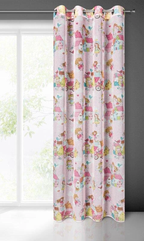 Eurofirany Užuolaidos POLLY / Rožinis 140X250 TRANS