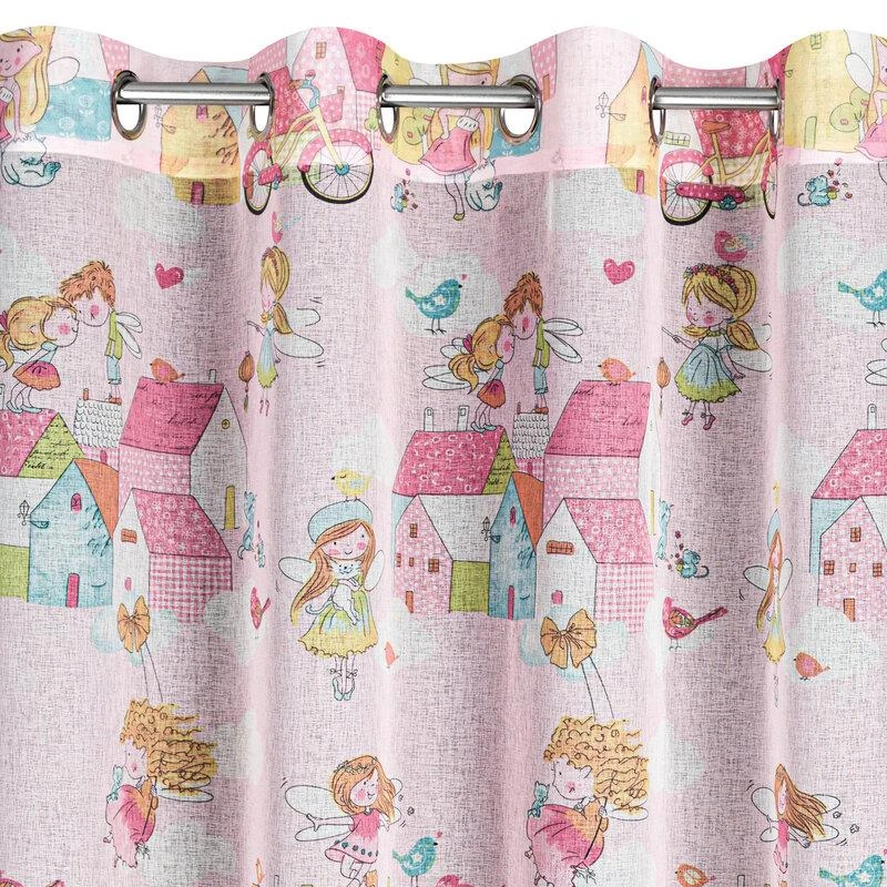 Eurofirany Užuolaidos POLLY / Rožinis 140X250 TRANS