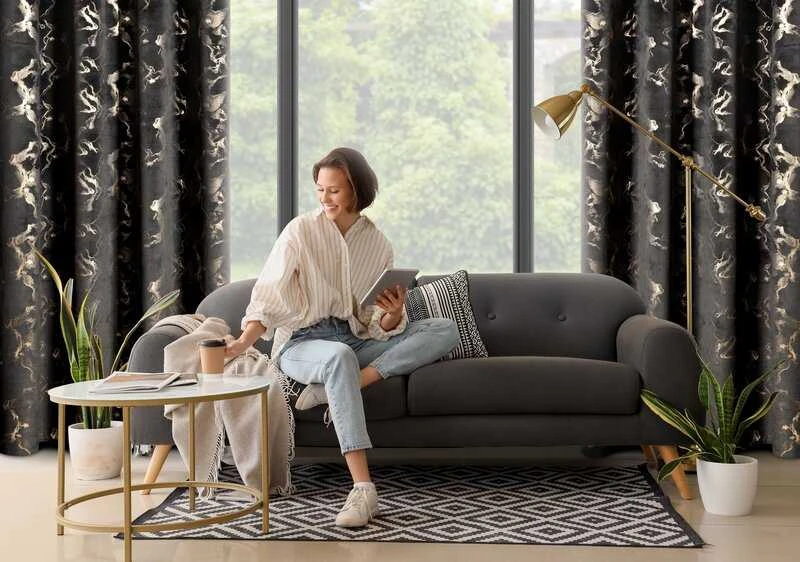 Eurofirany ZAS/RAJA/CZA+GRAY 140X250 TRANSL