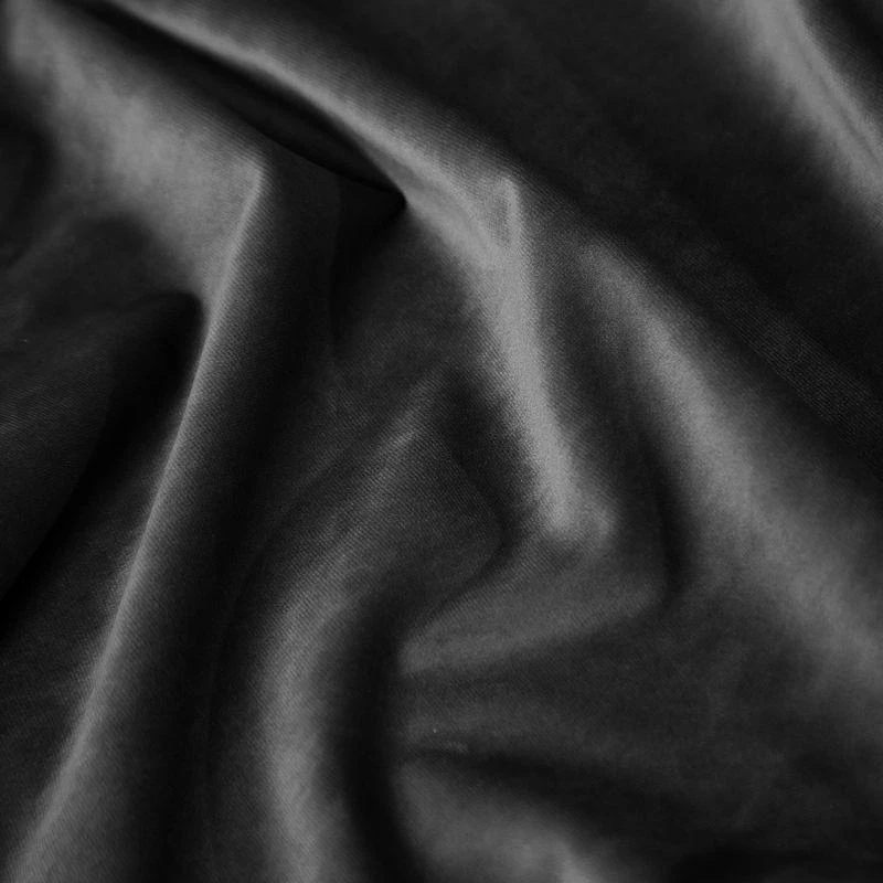 Naktinė užuolaida iš minkšto aksomo Eurofirany DIVA LINE RIA 140X270 cm, juosta/ tunelis/ kabliukai, 300g/m2, spalva: juoda