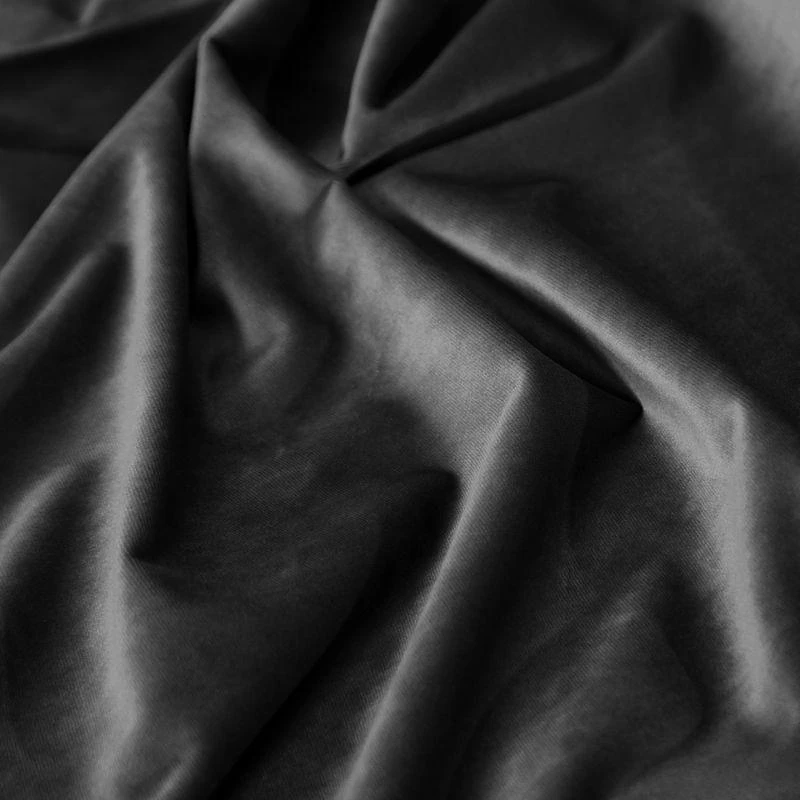 Naktinė užuolaida iš minkšto aksomo Eurofirany DIVA LINE RIA 140X270 cm, juosta/ tunelis/ kabliukai, 300g/m2, spalva: juoda