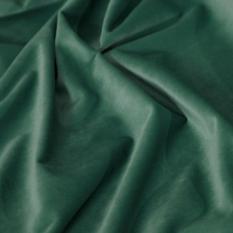 Naktinė užuolaida iš minkšto aksomo Eurofirany DIVA LINE RIA 140X270 cm, juosta/ tunelis/ kabliukai, 300g/m2, spalva: tamsiai žalia