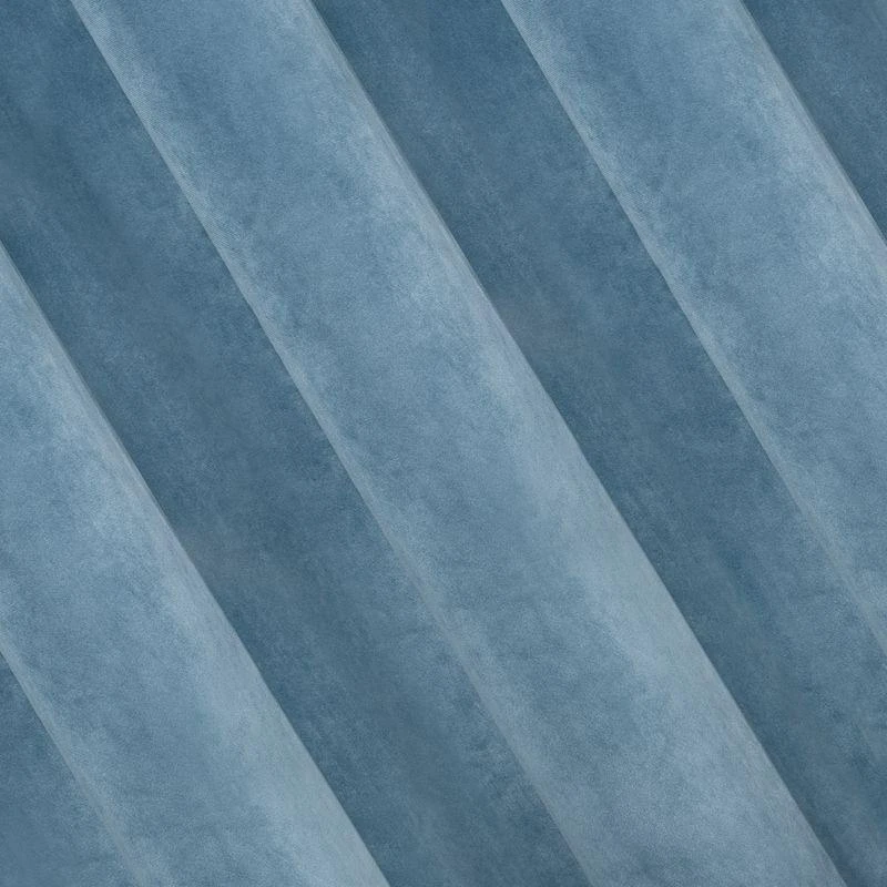 Eurofirany DIVA LINE RIA Minkšto aksomo naktinė užuolaida, 140X250 cm, kilpos / žiedai, spalva: mėlyna