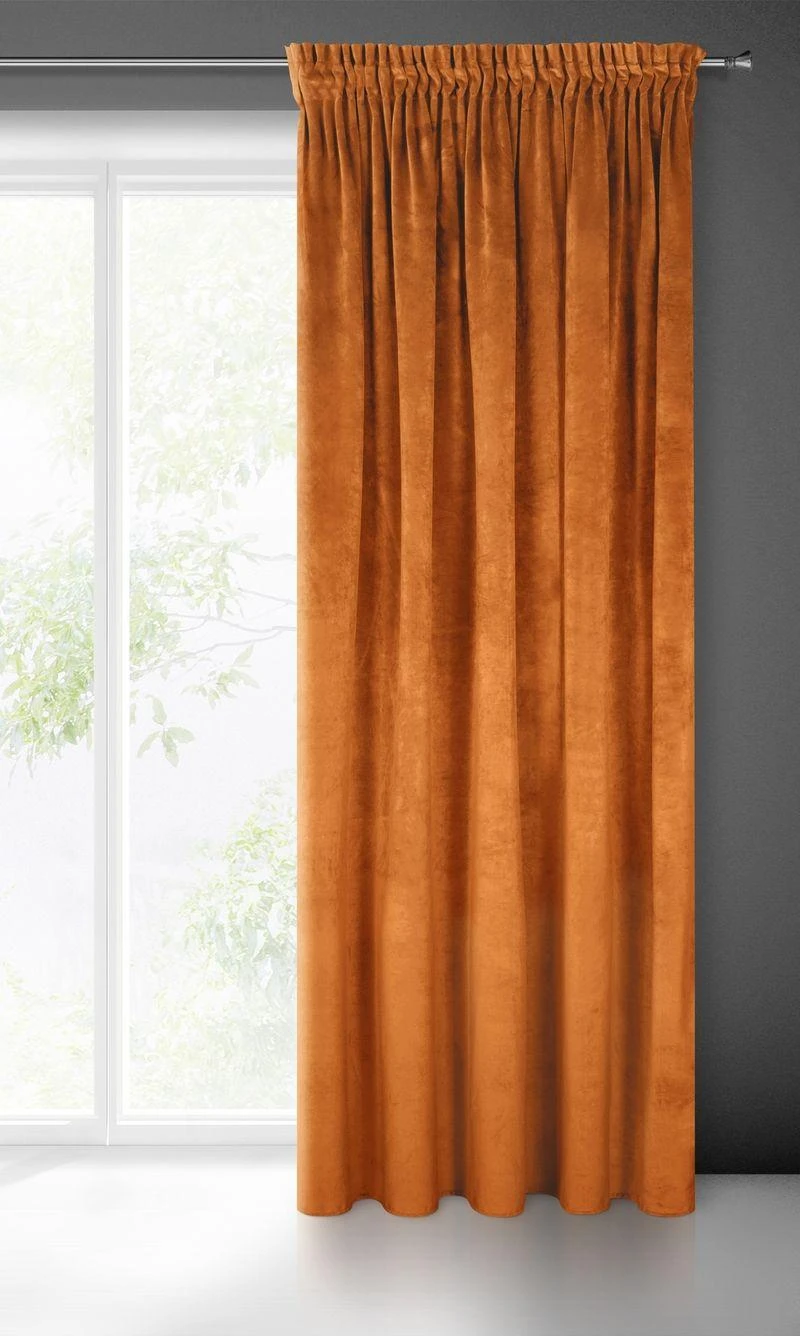 Naktinė užuolaida iš minkšto aksomo Eurofirany DIVA LINE RIA 140X270 cm, juosta/ tunelis/ kabliukai, 300g/m2