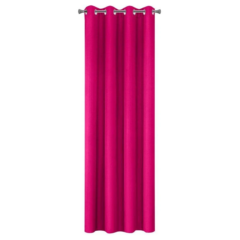 Naktinė užuolaida Eurofirany RITA iš lygaus audinio, 140X250 cm kilpos / ratukai, spalva: amarantinė