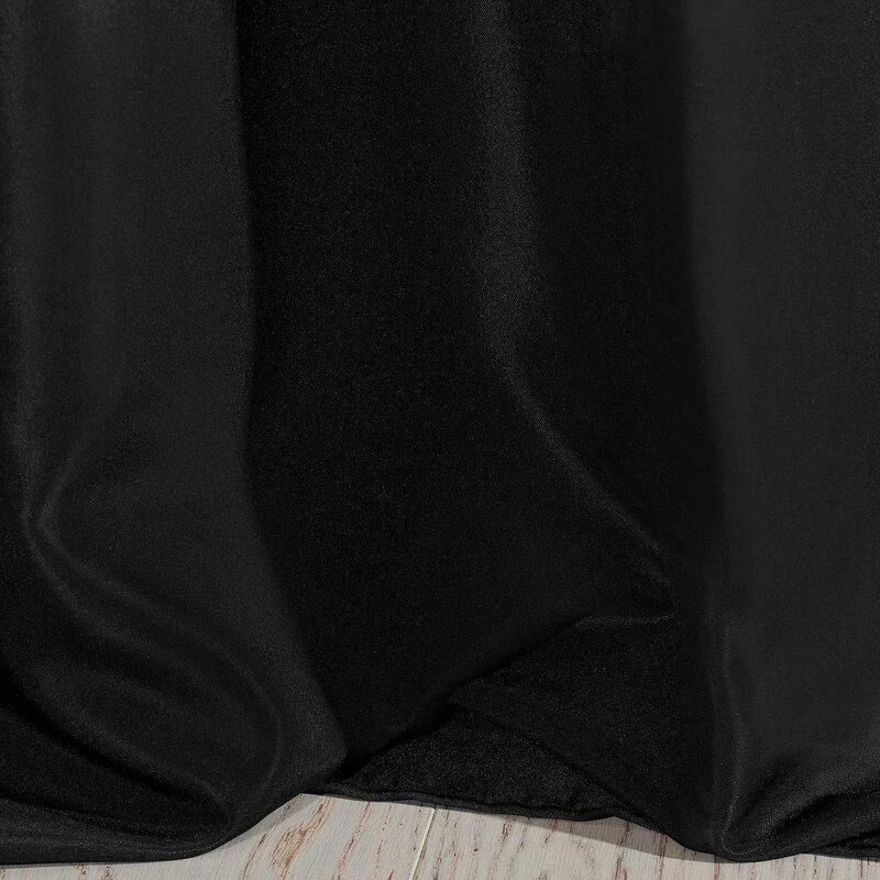 Naktinė užuolaida Eurofirany RITA iš lygaus audinio, 140X250 cm kilpos / ratukai, spalva: juoda