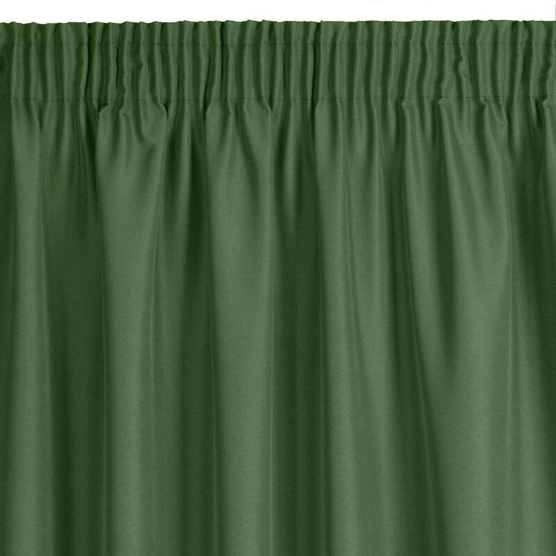 Eurofirany RITA Naktinė užuolaida iš lygaus audinio, 140X270 cm, juosta / tunelis / kabliukai, spalva: žalia