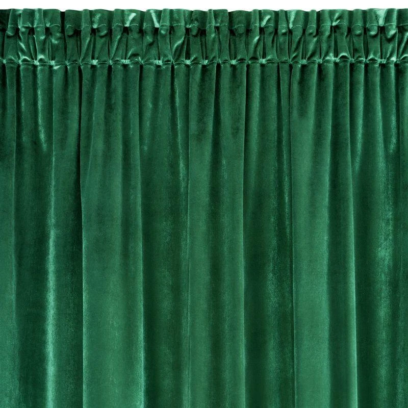 Minkšto ir blizgaus aksomo naktinė užuolaida Eurofirany SAMANTA 140X300 cm, juosta / tunelis / kabliukai, spalva: tamsiai žalia, 1 vnt. aprašymas - Prekės nuotrauka
