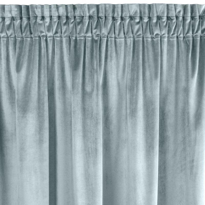Minkšto ir blizgaus aksomo naktinė užuolaida Eurofirany SAMANTA 140X270cm, juosta / tunelis / kabliukai, spalva: sidabrinė