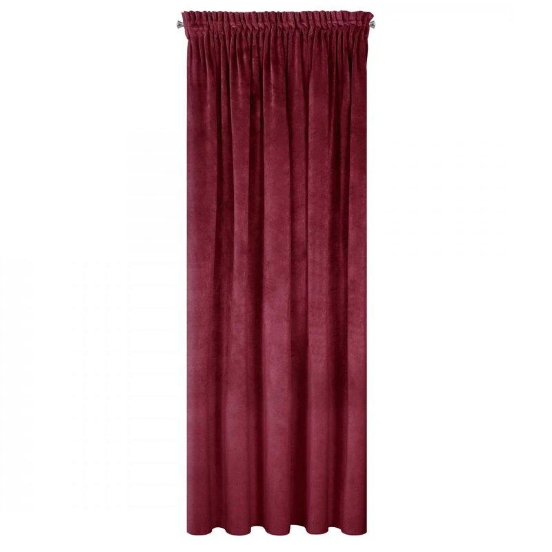 Naktinė užuolaida iš minkšto aksomo Eurofirany DIVA LINE RIA 140X270 cm, juosta/ tunelis/ kabliukai, 300 g/m2, spalva: bordo