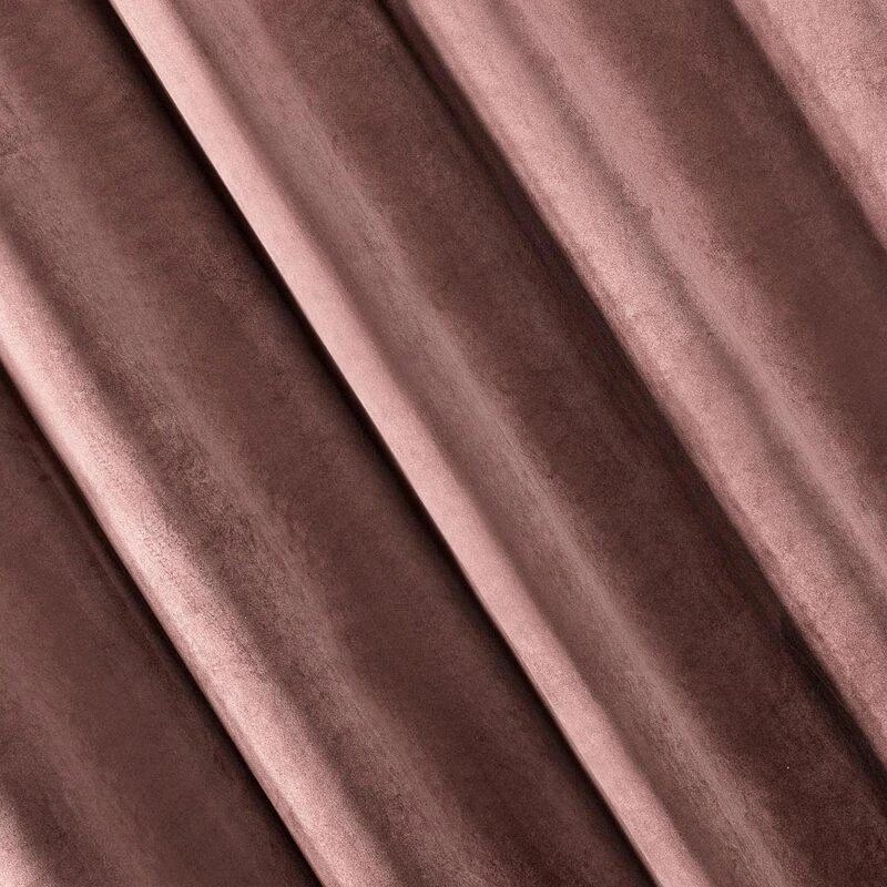Naktinė užuolaida iš minkšto aksomo Eurofirany DIVA LINE RIA 140X270 cm, juosta/ tunelis/ kabliukai, 300 g/m2, spalva: tamsiai rožinė