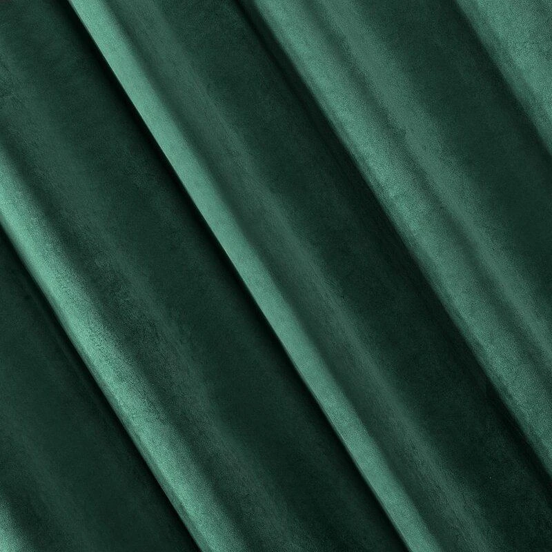 Naktinė užuolaida iš minkšto aksomo Eurofirany DIVA LINE RIA 140X270 cm, juosta/ tunelis/ kabliukai, 300 g/m2, spalva: tamsiai žalia