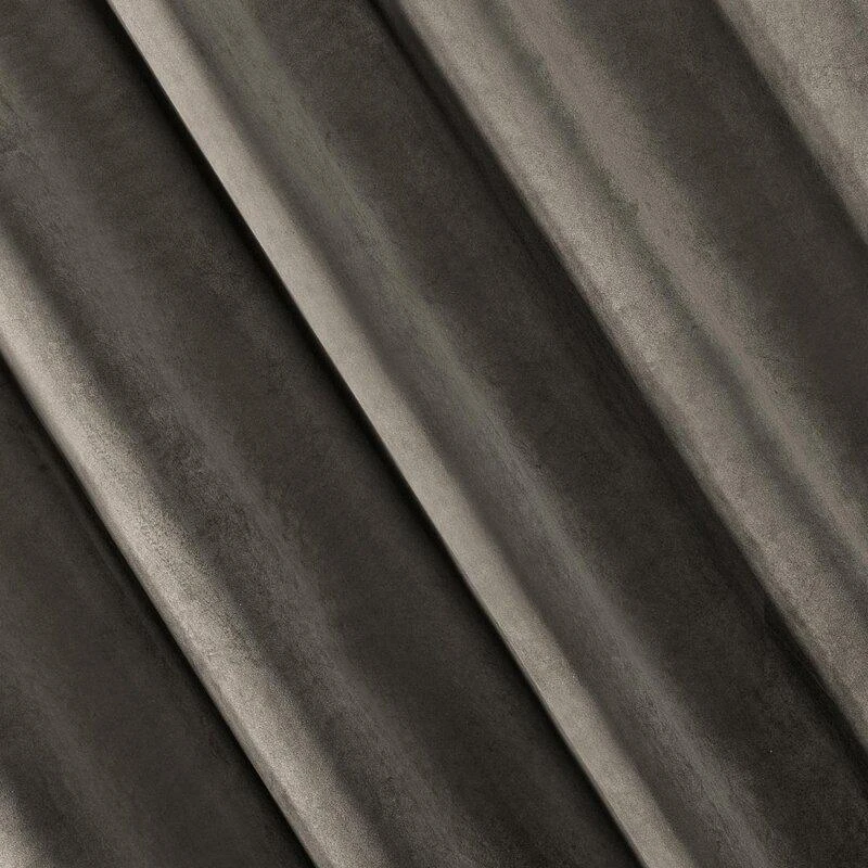 Naktinė užuolaida iš minkšto aksomo Eurofirany DIVA LINE RIA 140X270 cm, juosta/ tunelis/ kabliukai, 300 g/m2, spalva: grafitas
