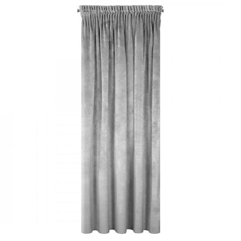 Naktinė užuolaida iš minkšto aksomo Eurofirany DIVA LINE RIA 140X270 cm, juosta/ tunelis/ kabliukai, 300 g/m2, spalva: plieno