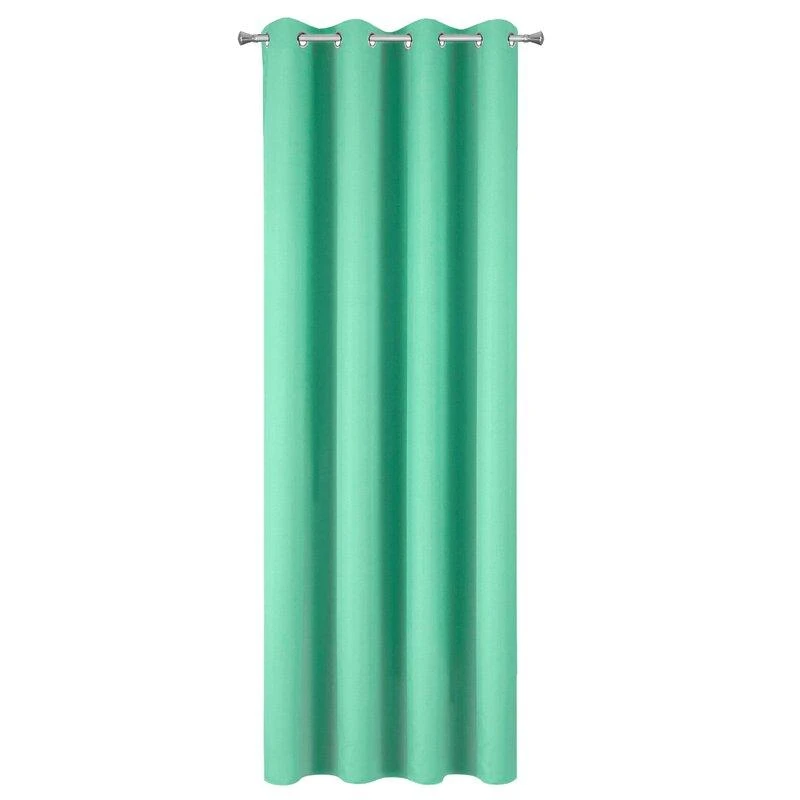 Naktinė užuolaida Eurofirany RITA iš lygaus audinio, 140X250 cm kilpos / ratukai, spalva: mėtinė