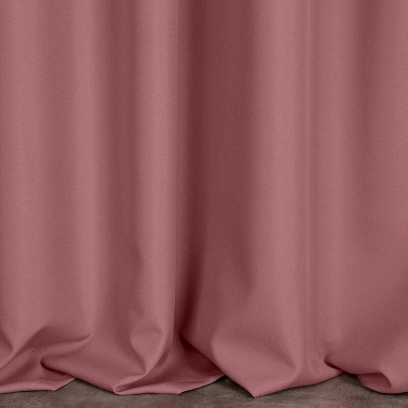 Naktinė užuolaida Eurofirany RITA iš lygaus audinio, 140X250 cm kilpos / ratukai, spalva: tamsiai rožinė