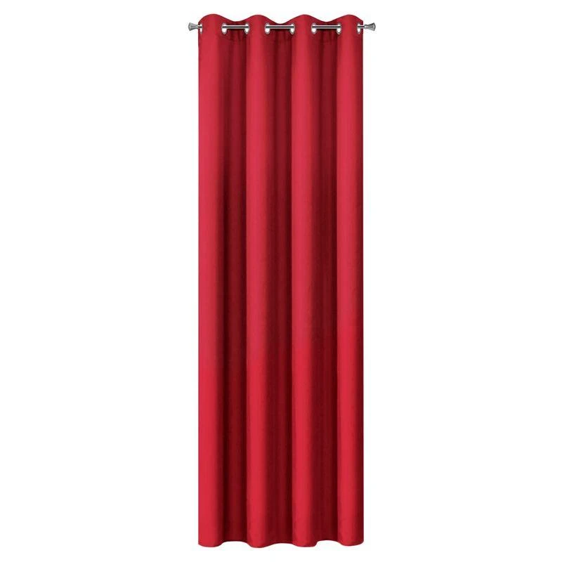 Naktinė užuolaida Eurofirany RITA iš lygaus audinio, 140X250 cm kilpos / ratukai, spalva: raudona