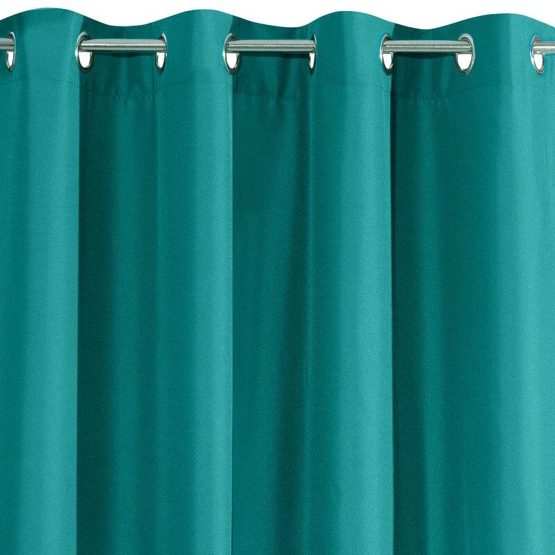 Naktinė užuolaida Eurofirany RITA iš lygaus audinio, 140X250 cm kilpos / ratukai, spalva: turkio