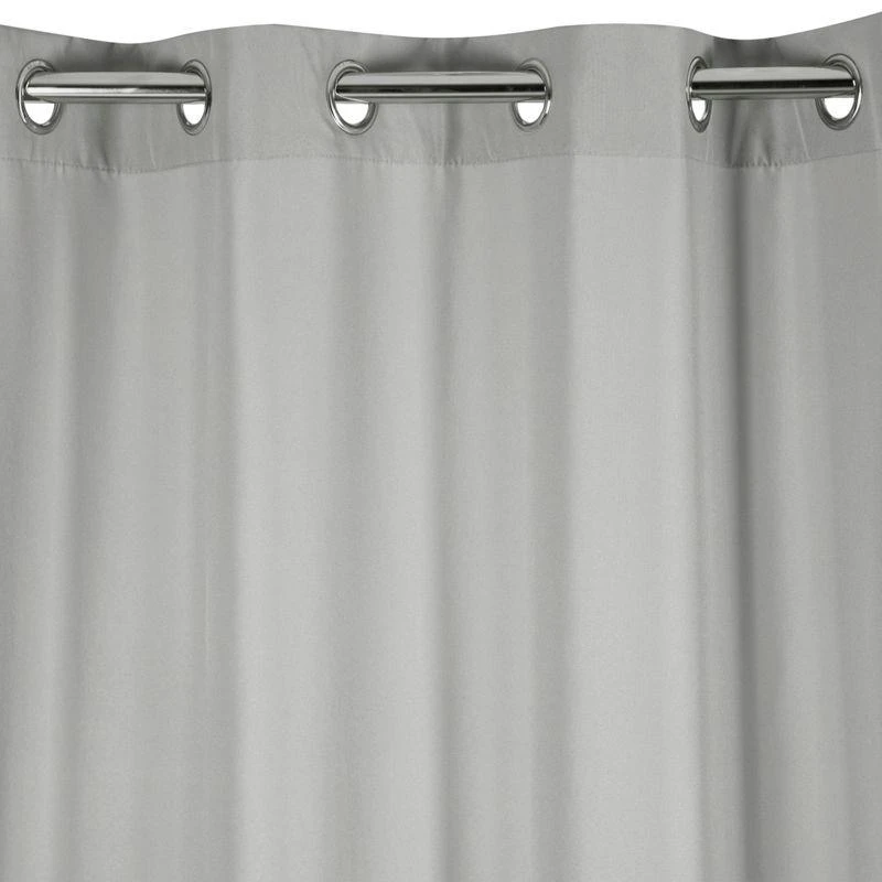 Naktinė užuolaida Eurofirany RITA iš lygaus audinio, 140X250 cm kilpos / ratukai, spalva: plieno