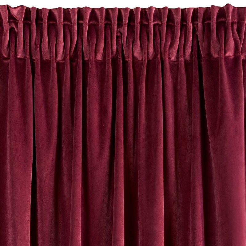 Naktinė užuolaida iš minkšto aksomo Eurofirany DIVA LINE RIA 140X270 cm, juosta/ tunelis/ kabliukai, 300g/m2, spalva: bordo