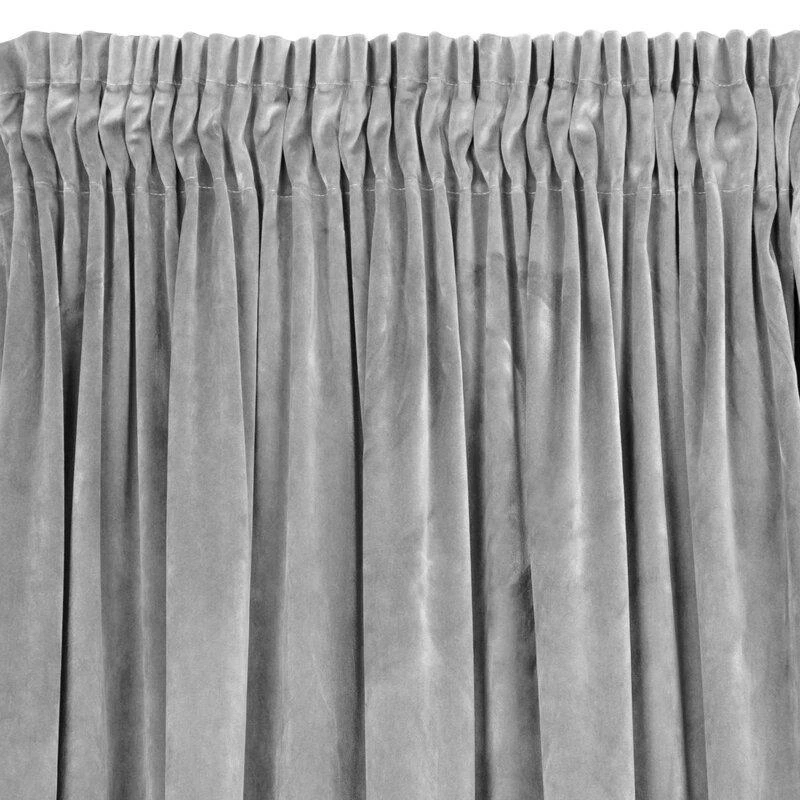 Naktinė užuolaida iš minkšto aksomo Eurofirany DIVA LINE RIA 140X270 cm, juosta/ tunelis/ kabliukai, 300g/m2, spalva: plieno