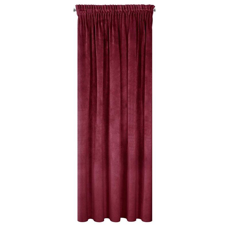 Naktinė užuolaida iš minkšto aksomo Eurofirany DIVA LINE RIA 140X270 cm, juosta/ tunelis/ kabliukai, 300g/m2, spalva: bordo