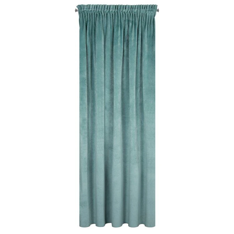 Naktinė užuolaida iš minkšto aksomo Eurofirany DIVA LINE RIA 140X270 cm, juosta/ tunelis/ kabliukai, 300g/m2, spalva: mėlyna