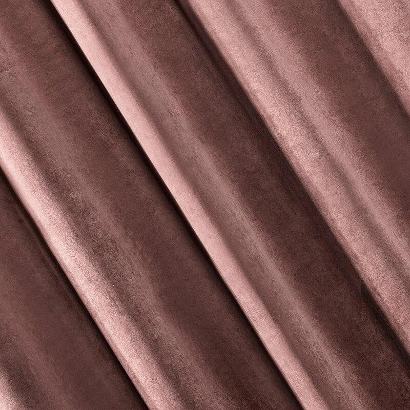 Naktinė užuolaida iš minkšto aksomo Eurofirany DIVA LINE RIA 140X270 cm, juosta/ tunelis/ kabliukai, 300g/m2, spalva: tamsiai rožinė