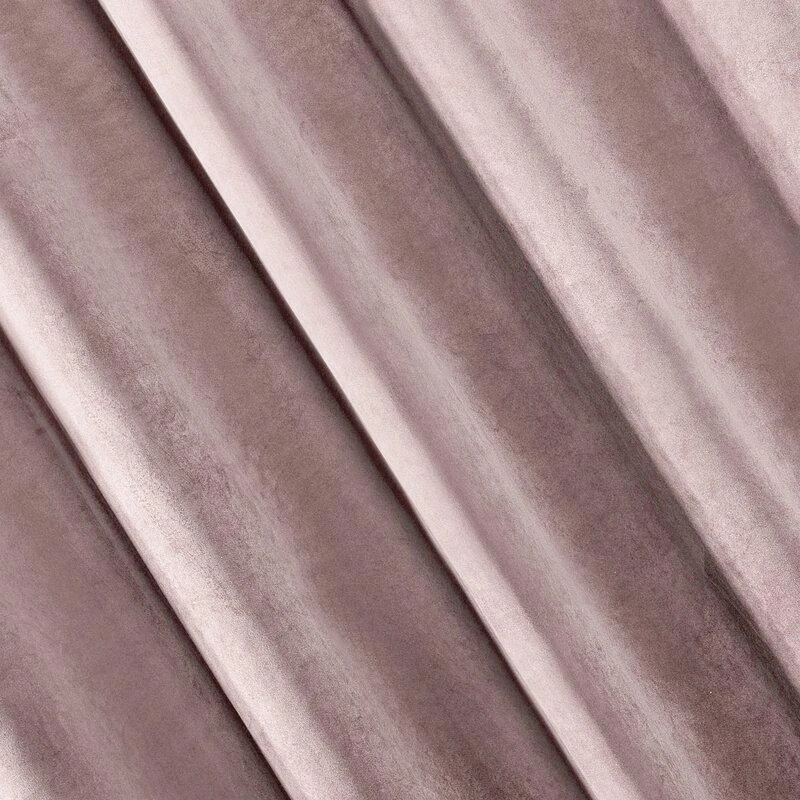 Naktinė užuolaida iš minkšto aksomo Eurofirany DIVA LINE RIA 140X270 cm, juosta/ tunelis/ kabliukai, 300g/m2, spalva: pudros