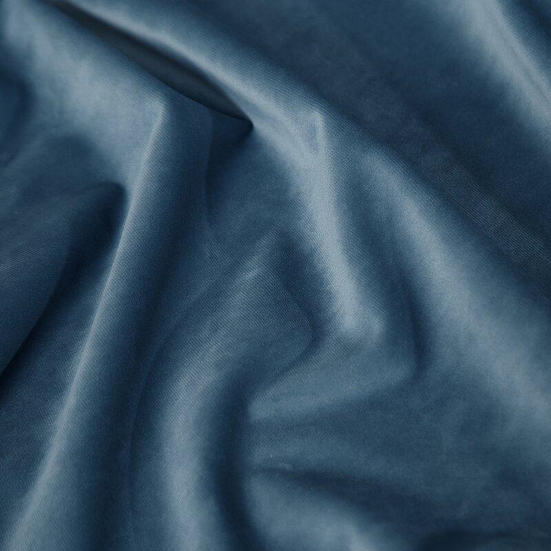 Naktinė užuolaida iš minkšto aksomo Eurofirany DIVA LINE RIA 140X270 cm, juosta/ tunelis/ kabliukai, 300g/m2, spalva: tamsiai mėlyna