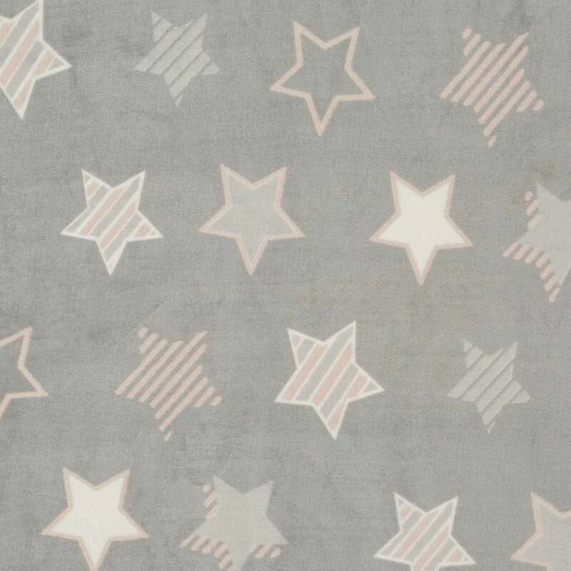 Eurofirany Aksominės patalynės komplektas 220x200 cm, šiltas žieminis antklodės užvalkalas su pagalvių užvalkalais, minkštas poliesterio aksomas, žvaigždžių raštas, šiluminis komfortas, miegamojo tekstilė
