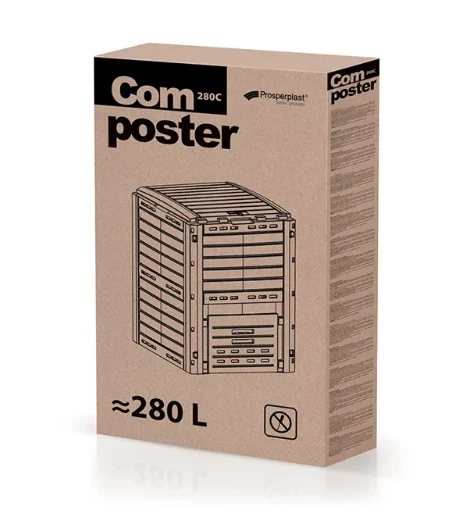 Prosperplast IKST280-S433 "Compogreen Woody" komposto dėžė 280L, antracito spalvos
