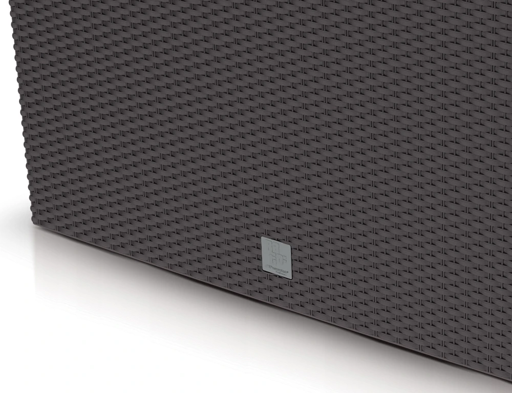 Prosperplast „Rato Case M“ stačiakampis gėlių vazonas su įdėklu, 77 cm, rudos spalvos (DRC800M-440U)