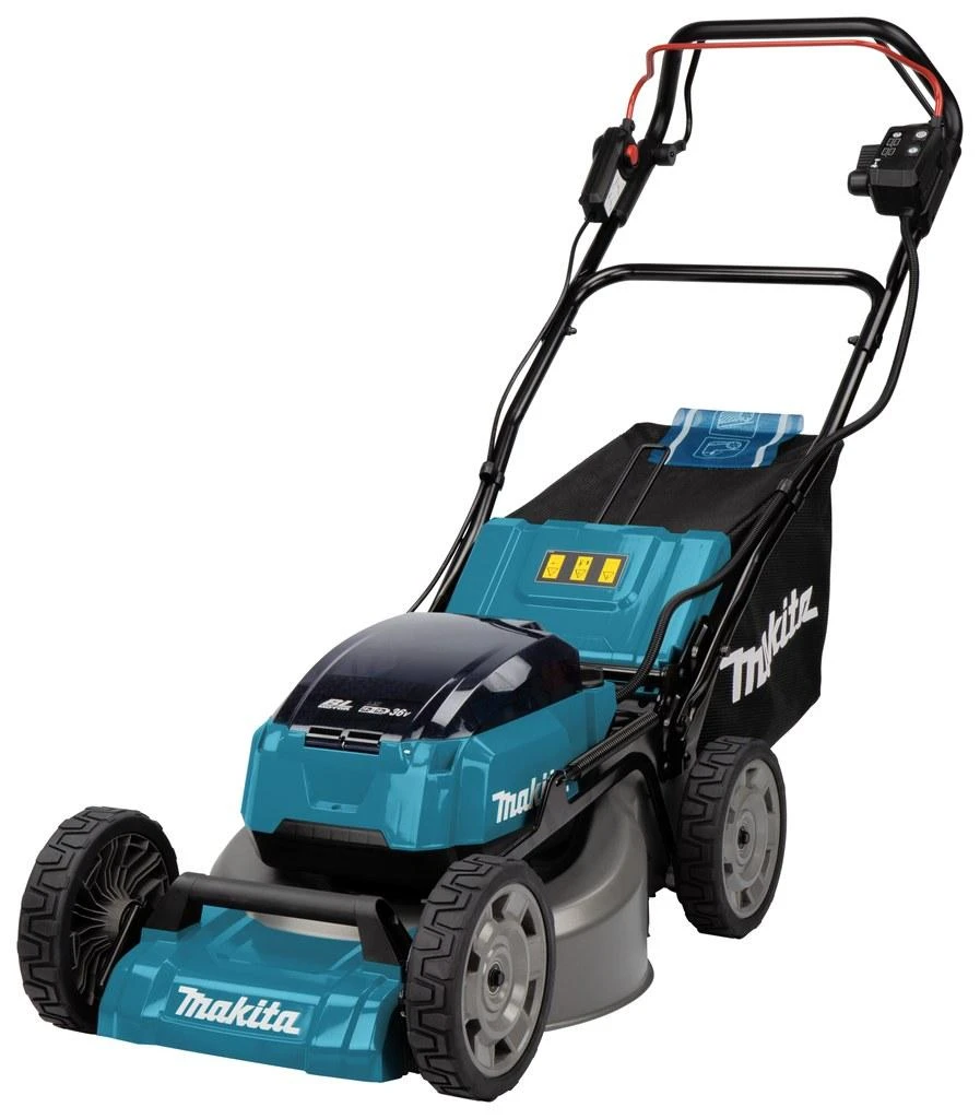 Makita Akumuliatorinė savaeigė vejapjovė DLM462PT4, 2x18V, 460mm, 4x5,0Ah, greičio reguliavimas