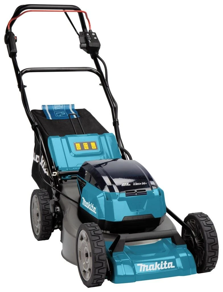 Makita Akumuliatorinė savaeigė vejapjovė DLM462PT4, 2x18V, 460mm, 4x5,0Ah, greičio reguliavimas
