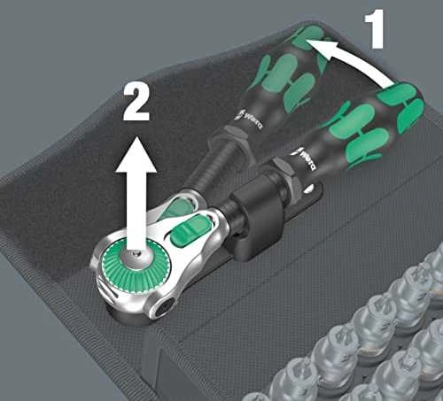 Wera 810 All-in Zyklop Speed terkšlių rinkinys, 3/8" 35 vnt