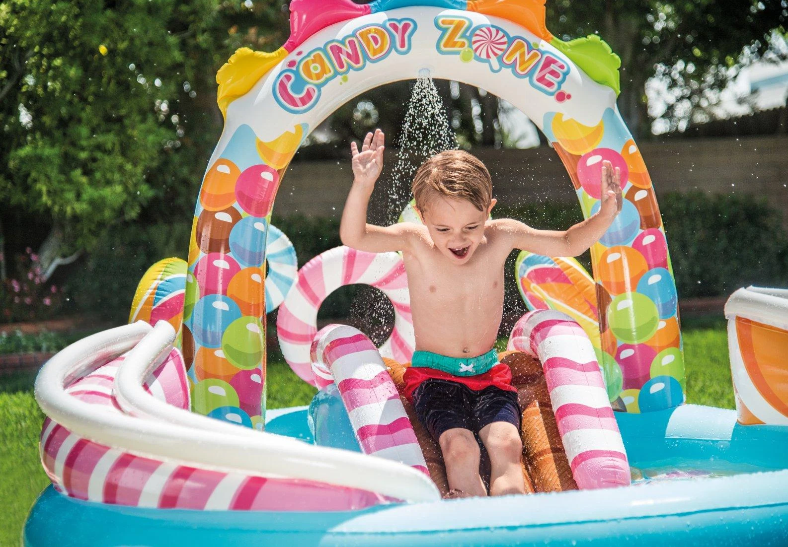 INTEX CANDY WATER ŽAIDIMŲ AIKŠTELĖ, 295 CM X 191 CM X 130 CM, 57149NP
