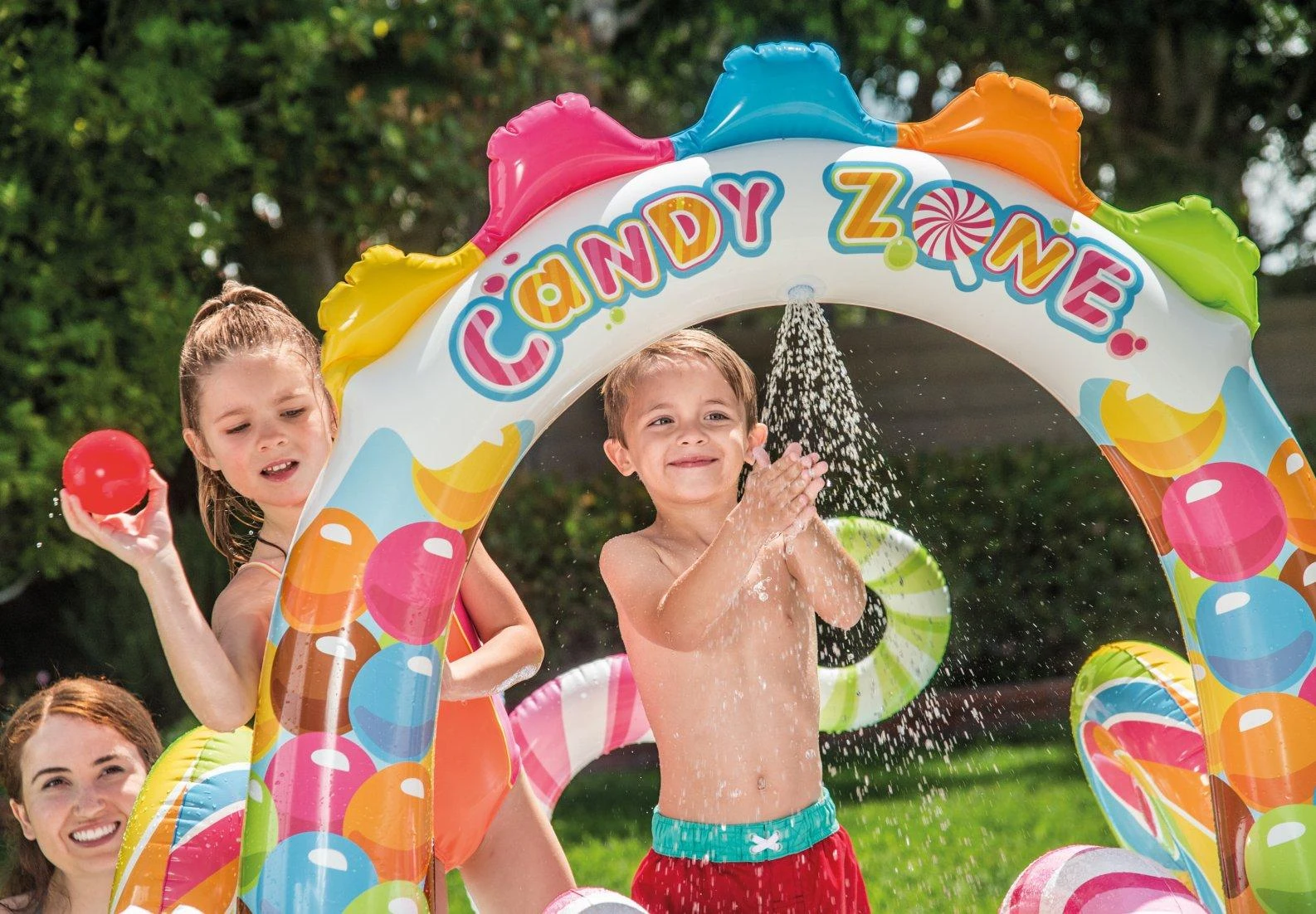 INTEX CANDY WATER ŽAIDIMŲ AIKŠTELĖ, 295 CM X 191 CM X 130 CM, 57149NP