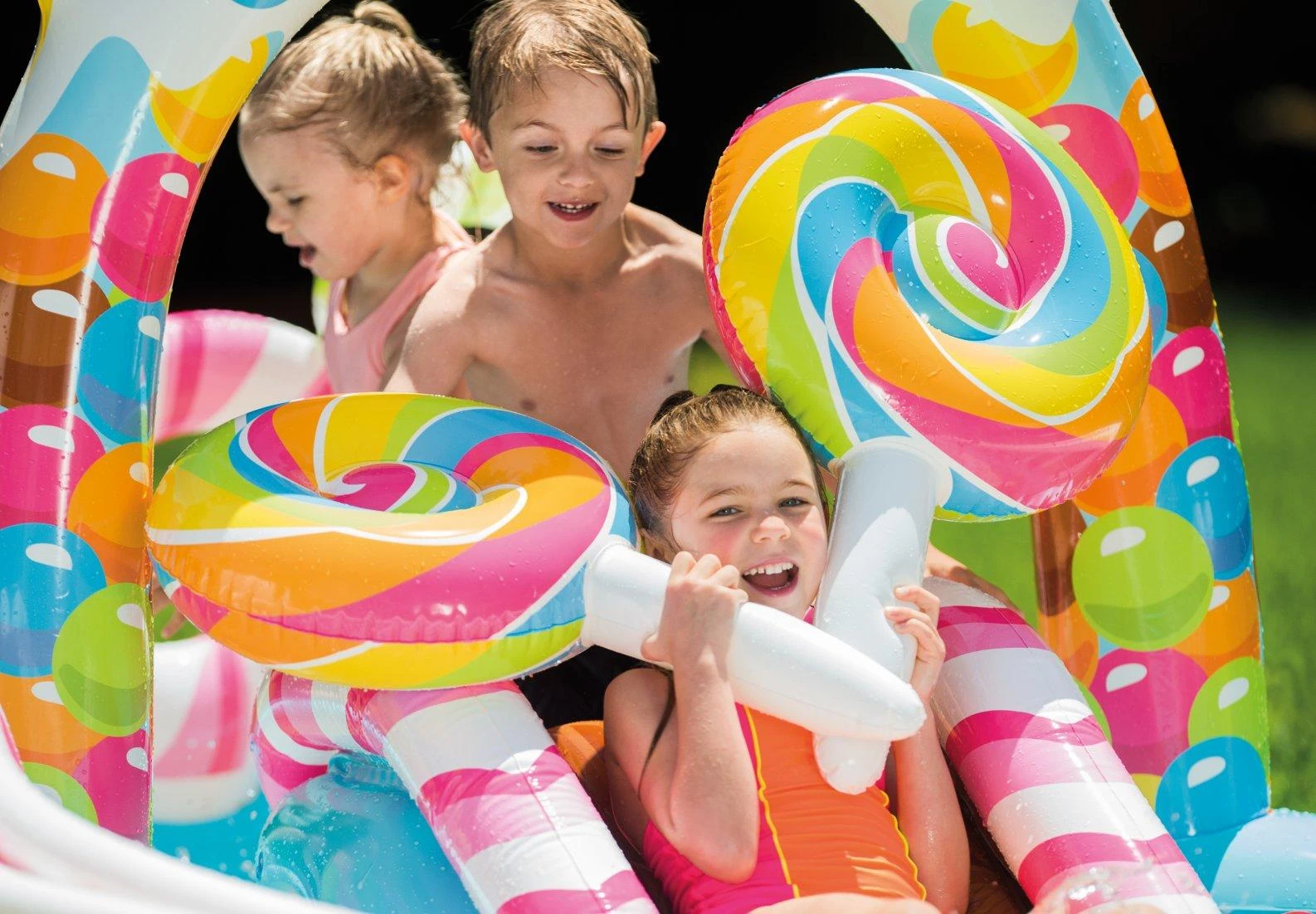 INTEX CANDY WATER ŽAIDIMŲ AIKŠTELĖ, 295 CM X 191 CM X 130 CM, 57149NP