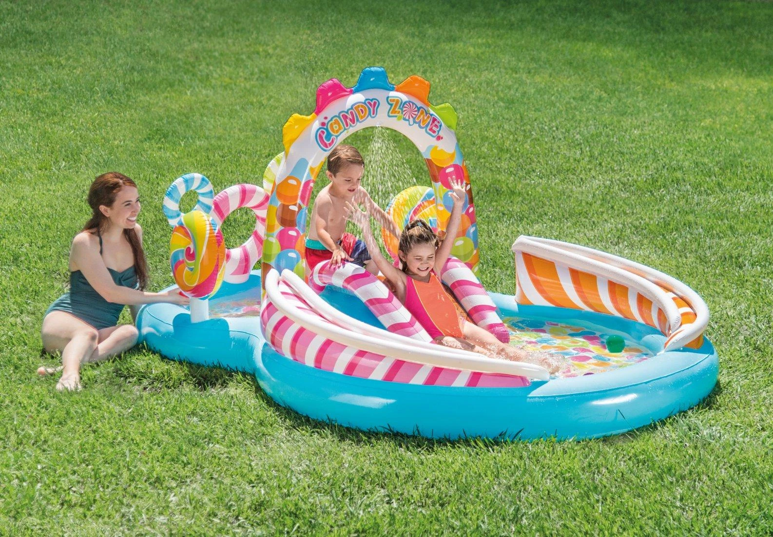 INTEX CANDY WATER ŽAIDIMŲ AIKŠTELĖ, 295 CM X 191 CM X 130 CM, 57149NP