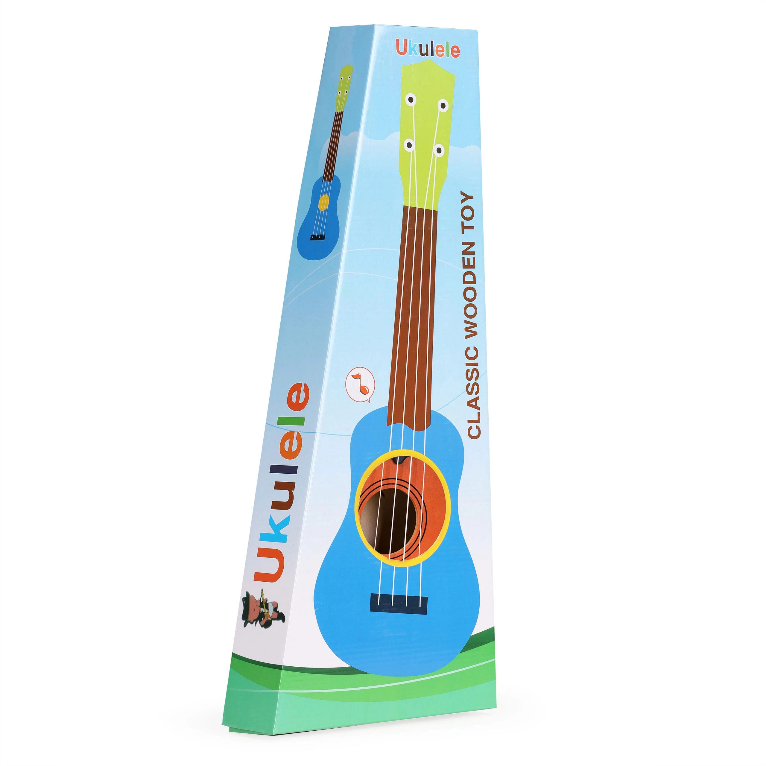 Vaikiškas medinis ukulelė 4 stygų ECOTOYS