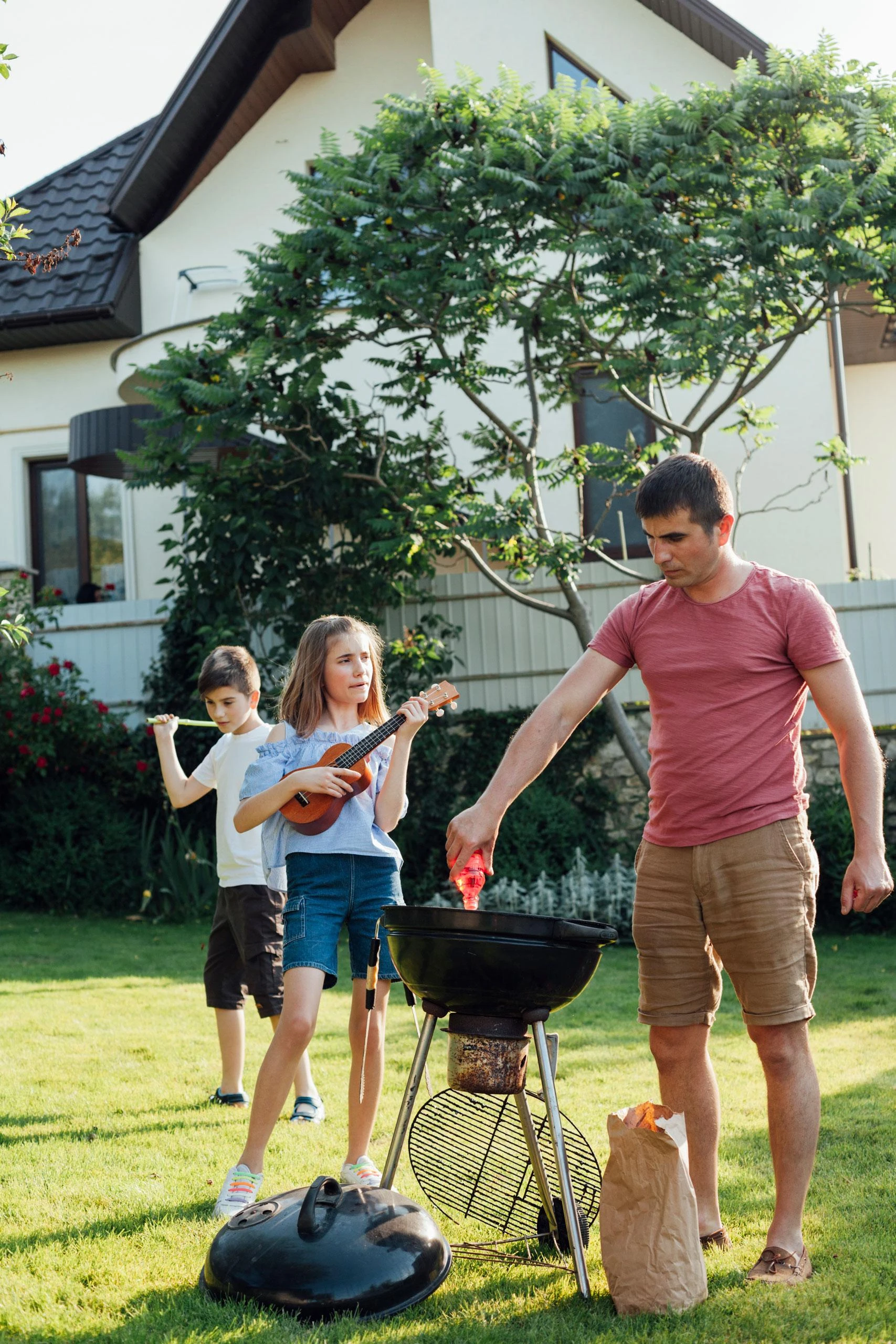 Vaikiškas medinis ukulelė 4 stygų ECOTOYS