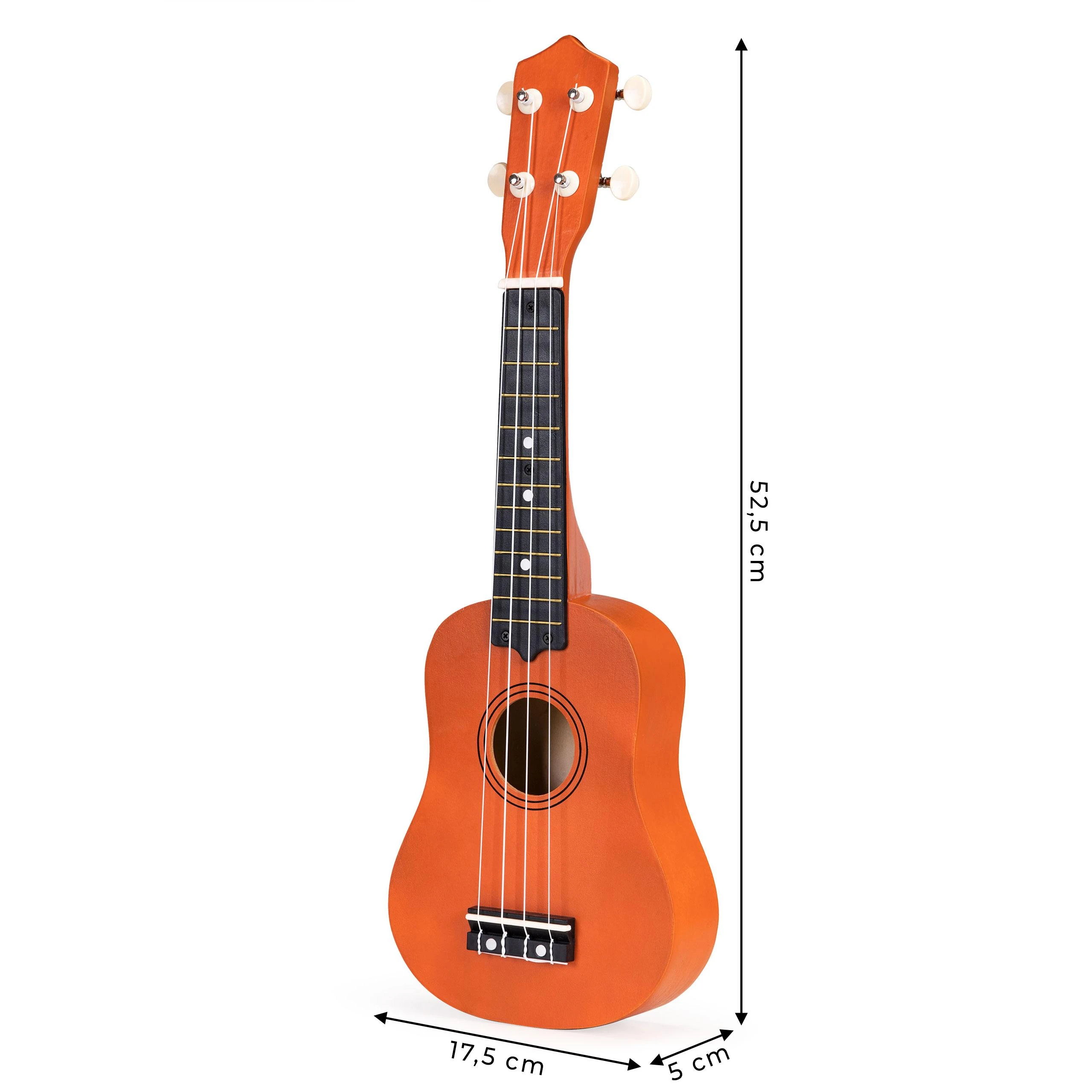 Vaikiškas medinis ukulelė 4 stygų ECOTOYS