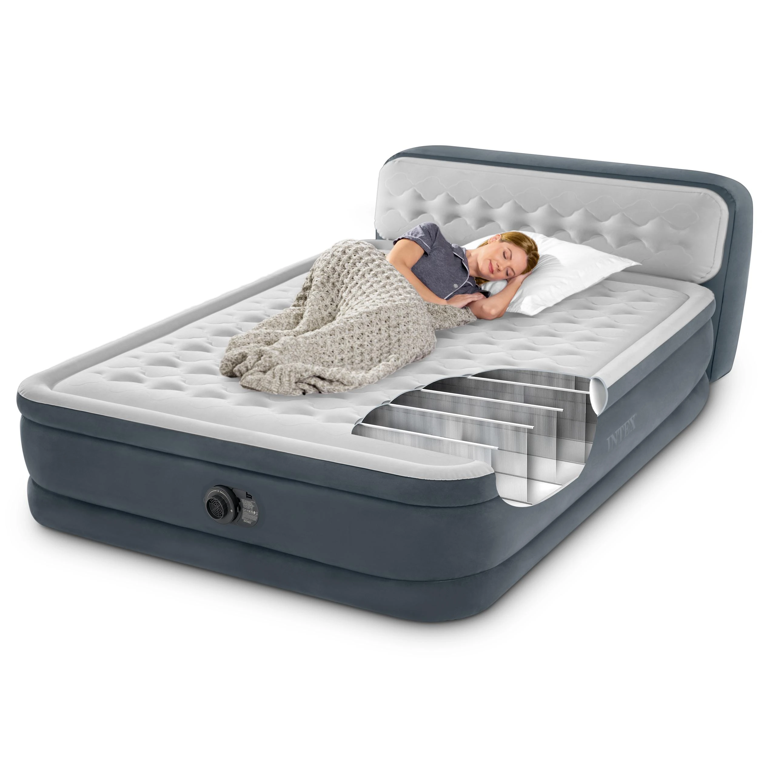 Intex Lovos čiužinys 236x152cm su pompa 2 asmenims DELUXE 64448ND