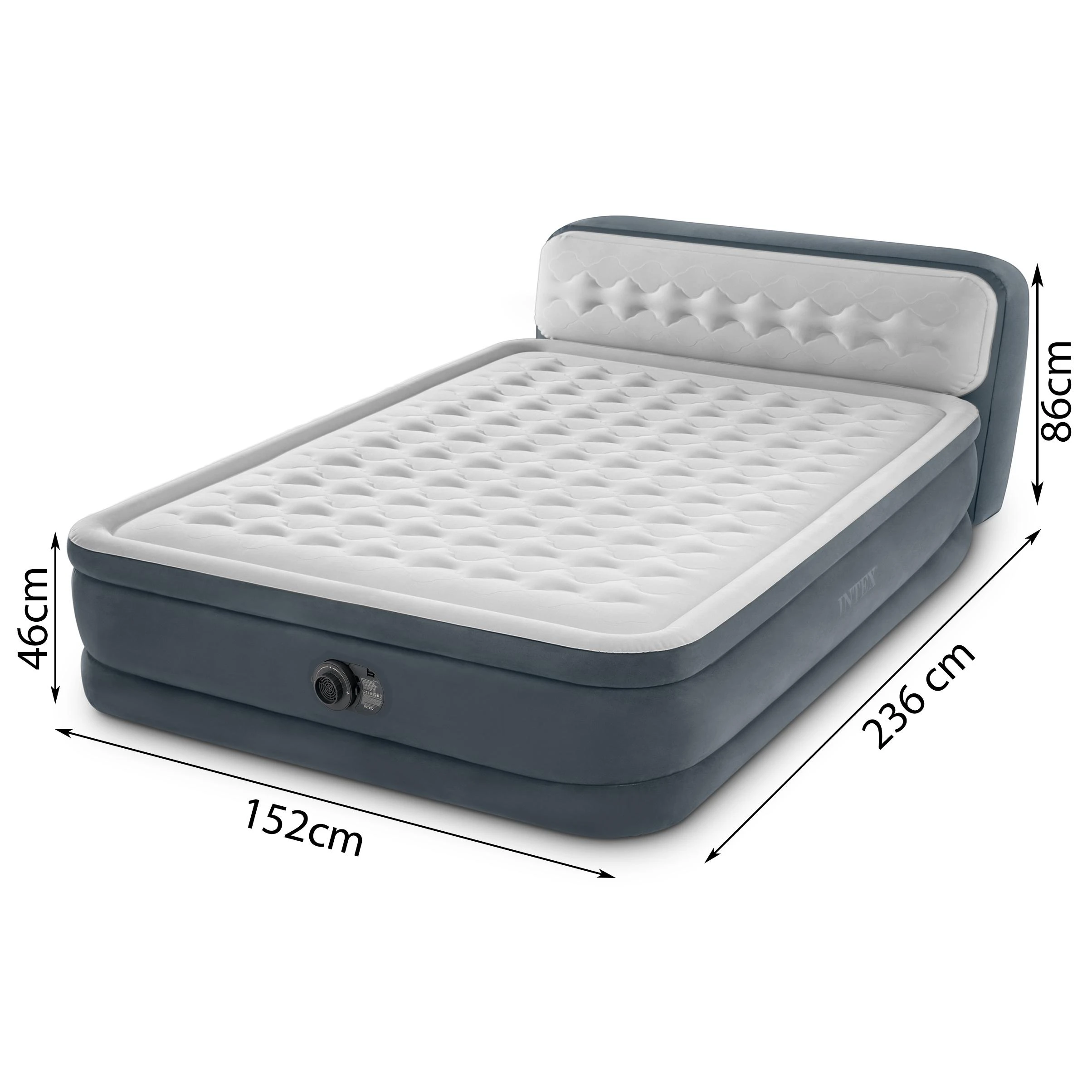 Intex Lovos čiužinys 236x152cm su pompa 2 asmenims DELUXE 64448ND