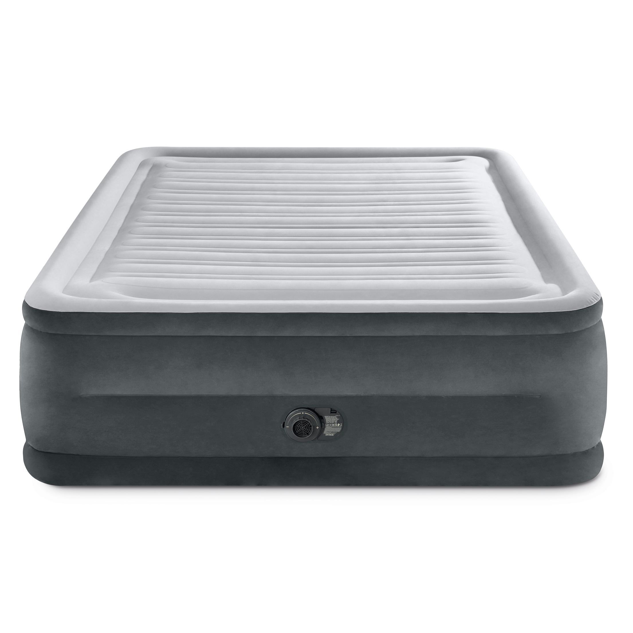 Pripučiamas čiužinys-lova INTEX Queen Comfort-Plush, Airbed W/Fiber-Tech RP su pompa,152x203x52cm