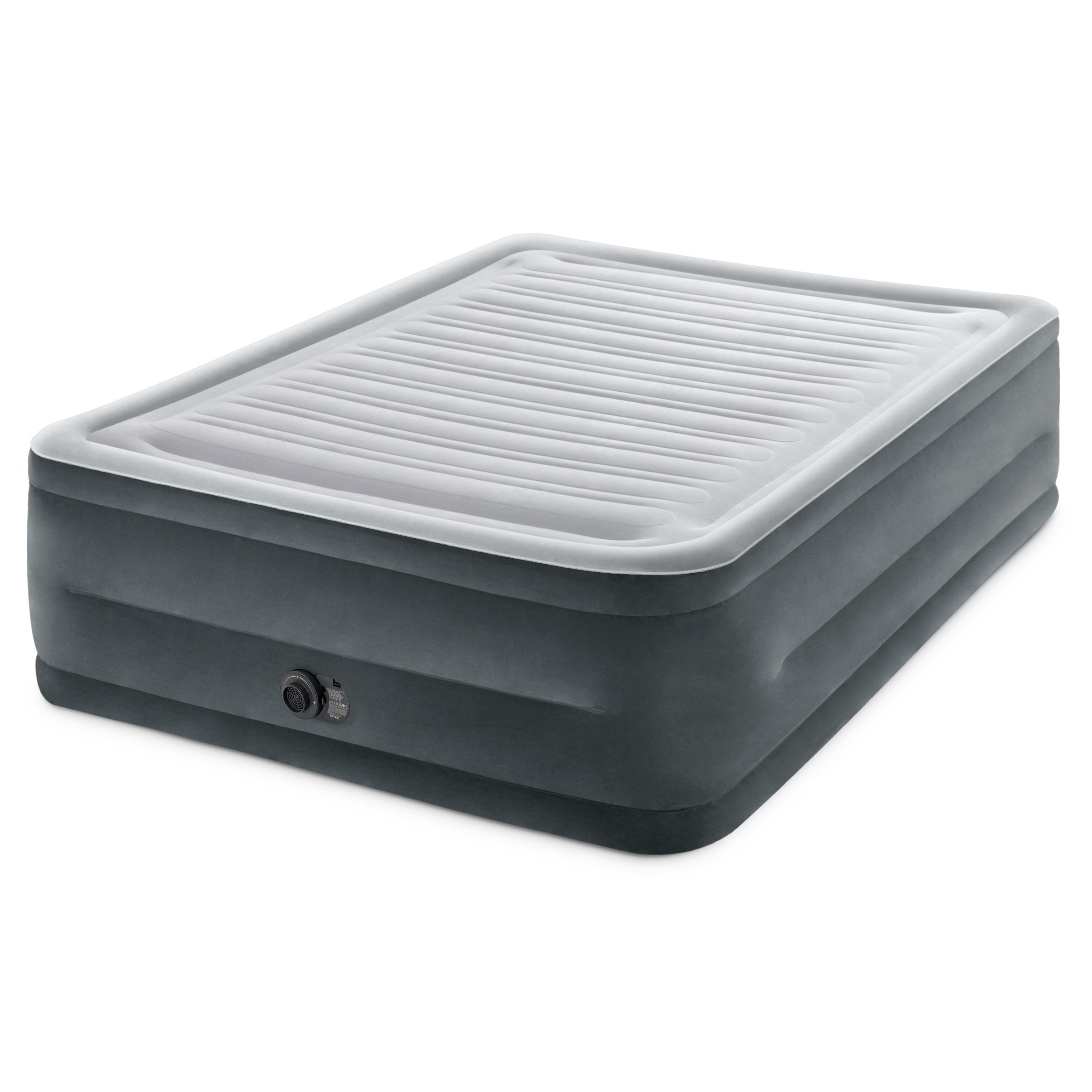 Pripučiamas čiužinys-lova INTEX Queen Comfort-Plush, Airbed W/Fiber-Tech RP su pompa,152x203x52cm