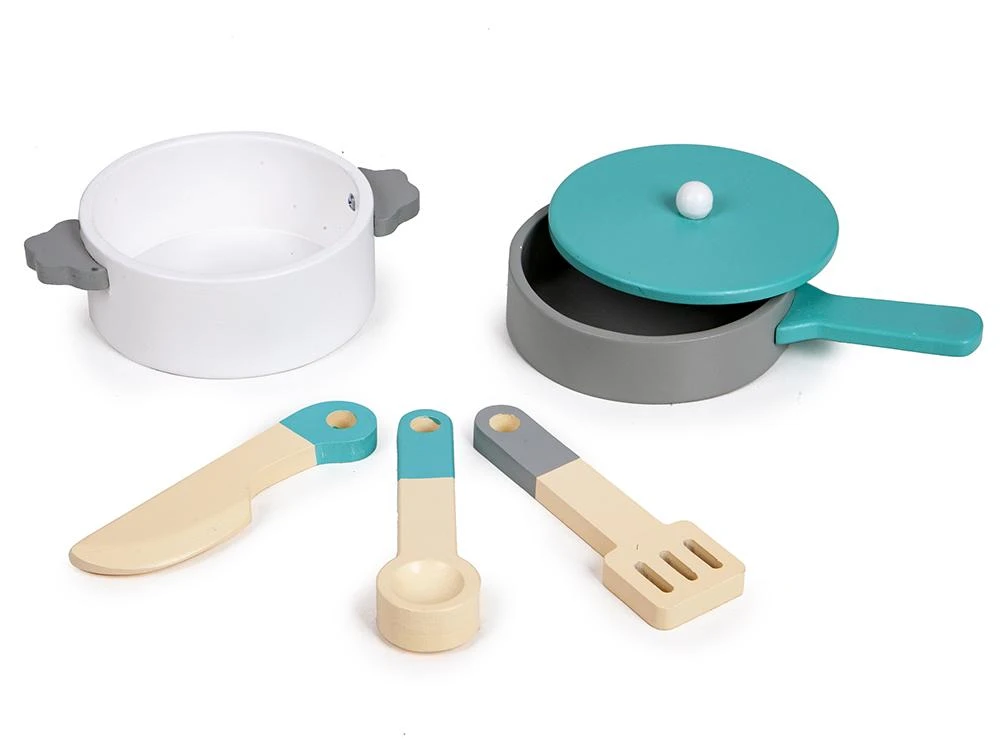 Didžiulė balta medinė virtuvė vaikams "Ecotoys