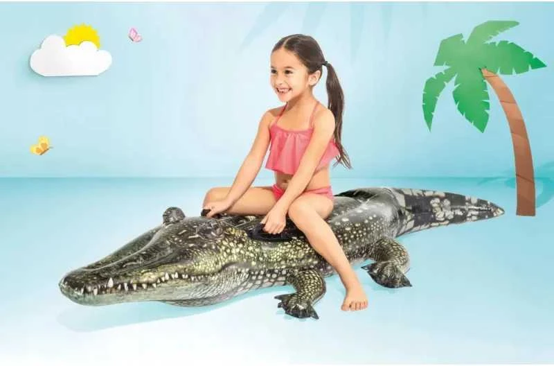 Intex Ride Ant plaukimo lentos Realistinis Gator Amžius 3+, 170 x 86 cm